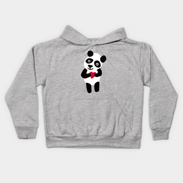 Panda bear cute wildlife animal Kids Hoodie by PrincessbettyDesign